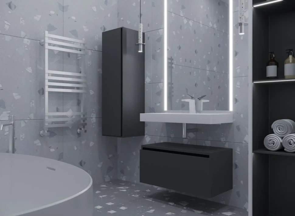 Тумба Armadi Art Flat Valessi Uno-S 80 антрацит матовый