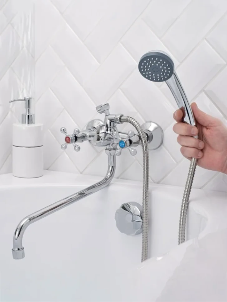 Смеситель с длинным изливом для ванны РМС SL71 SL71-140