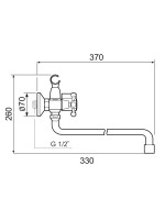 Смеситель с длинным изливом для ванны РМС SL71 SL71-140 Смеситель с длинным изливом для ванны РМС SL71 SL71-140
