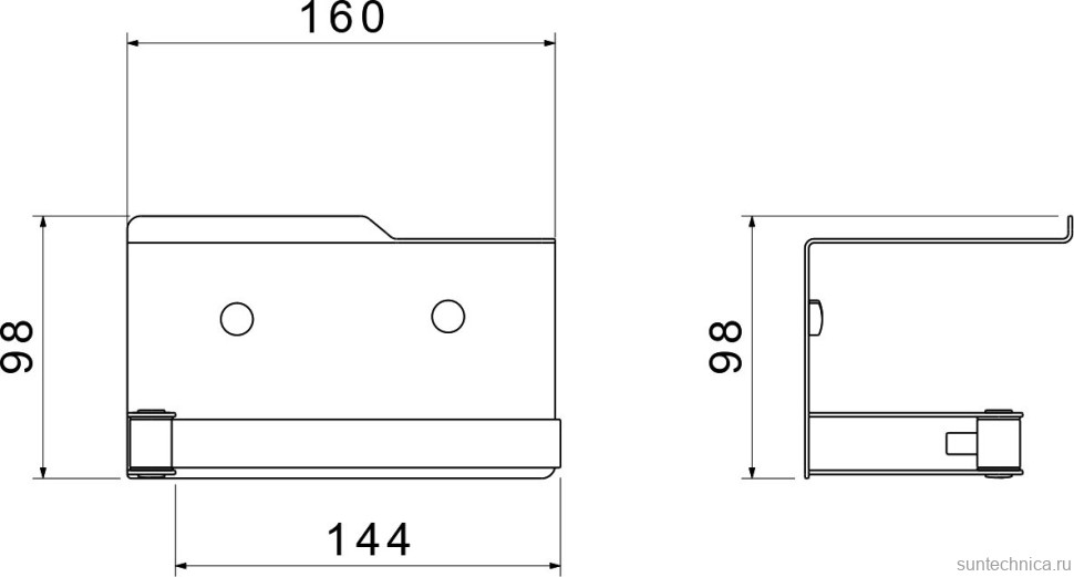 Держатель туалетной бумаги AQUATEK Либра AQ4929MB с полкой для телефона, матовый черный