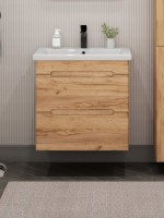 Тумба с раковиной SanStar Diva 50 подвесная, Gold Kraft, раковина Como 50