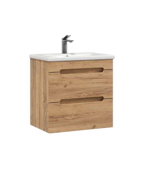 Тумба с раковиной SanStar Diva 50 подвесная, Gold Kraft, раковина Como 50