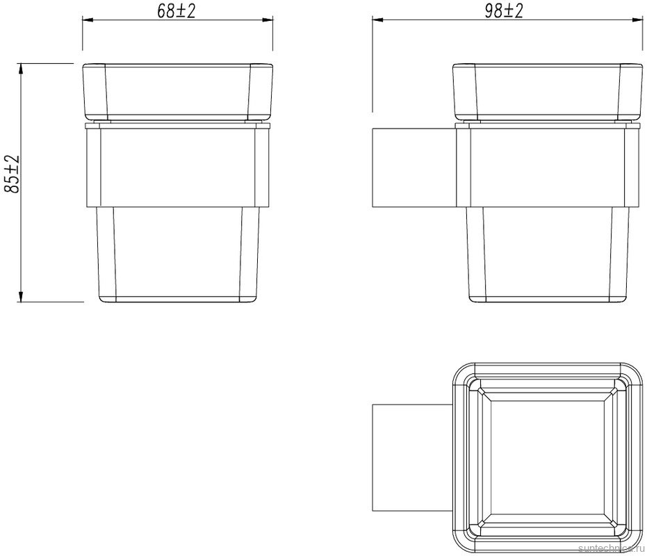 Стакан Lemark Smooth line 9736015 графит