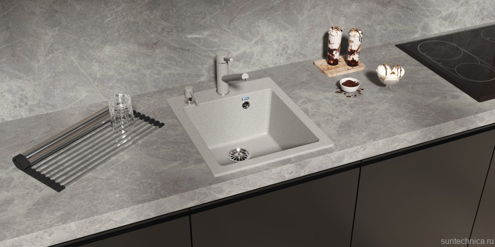 Дозатор для кухонной мойки Ulgran Quartz U-01 серый