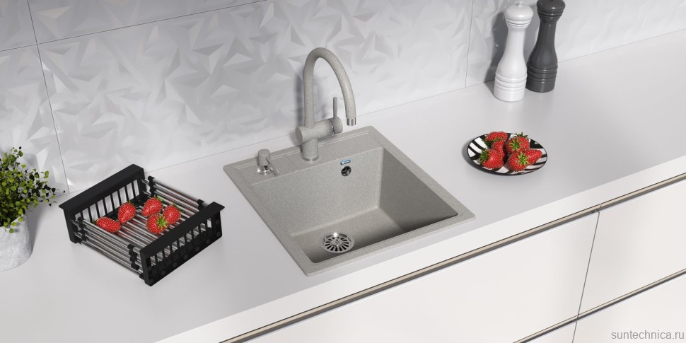 Дозатор для кухонной мойки Ulgran Quartz U-01 серый