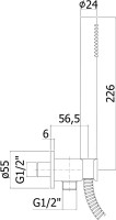 Душевой комплект Paffoni Light LIG011NO + ZDUP094NO + ZDUP094NO