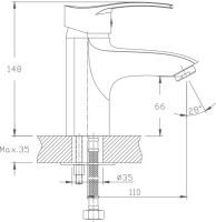 Смеситель для раковины Haiba HB70 HB1070
