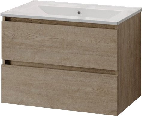 Тумба с раковиной Teymi Laina 70 светлый дуб