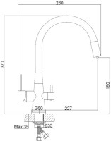 Смеситель для кухни Haiba HB858-3 пепельный