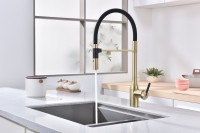 Смеситель для кухни Paulmark Magneto One Ma213188-LG светлое брашированное золото