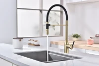 Смеситель для кухни Paulmark Magneto One Ma213188-LG светлое брашированное золото Смеситель для кухни Paulmark Magneto One Ma213188-LG светлое брашированное золото