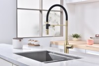 Смеситель для кухни Paulmark Magneto One Ma213188-LG светлое брашированное золото