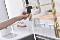 Смеситель для кухни Paulmark Magneto One Ma213188-LG светлое брашированное золото