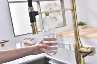 Смеситель для кухни Paulmark Magneto One Ma213188-LG светлое брашированное золото