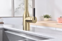 Смеситель для кухни Paulmark Magneto One Ma213188-LG светлое брашированное золото