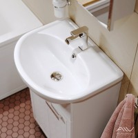 Тумба с раковиной Alavann Vittoria 50 напольная, белая
