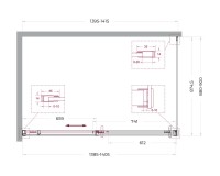 Душевой уголок BelBagno Soft Close-1 AH-1-140/90-C-Cr профиль хром