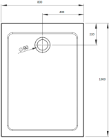 Поддон для душа Radaway Doros F 100x80 с сифоном