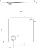 Поддон для душа Veconi Tezeo acrylic TZ-52 100x100, белый Поддон для душа Veconi Tezeo acrylic TZ-52 100x100, белый