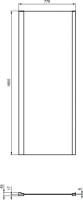 Душевой уголок Ideal Standard Connect 2 120x80, профиль черный шелк