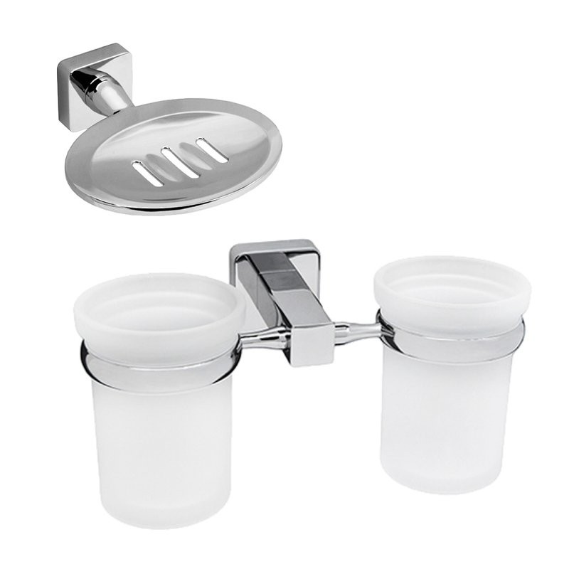 Набор Стакан Wasserkraft Lippe K-6528D + Мыльница K-6569