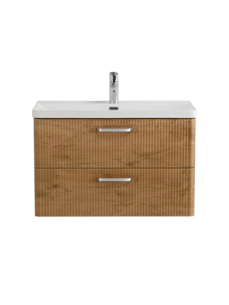 Мебель для ванной комнаты BelBagno Due 80 ручки хром полированный, rovere nature