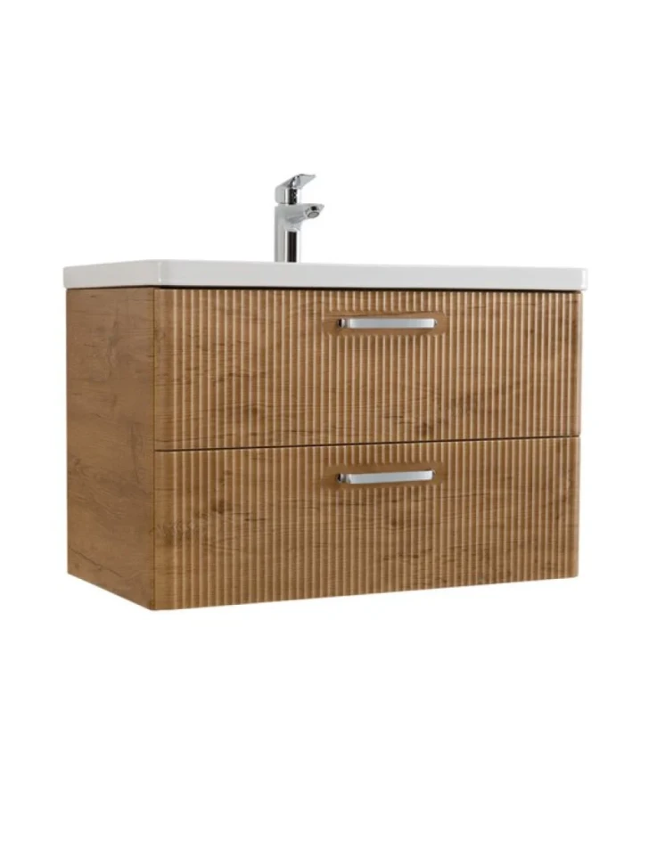 Мебель для ванной комнаты BelBagno Due 80 ручки хром полированный, rovere nature