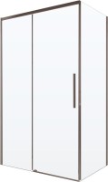 Душевой уголок Vincea Stella VSR-1ST1014CLGM 140x100 см, профиль вороненая сталь, стекло прозрачное