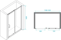 Душевой уголок RGW Passage PA-14+110 см (118-122)x110x195 профиль хром, стекло прозрачное