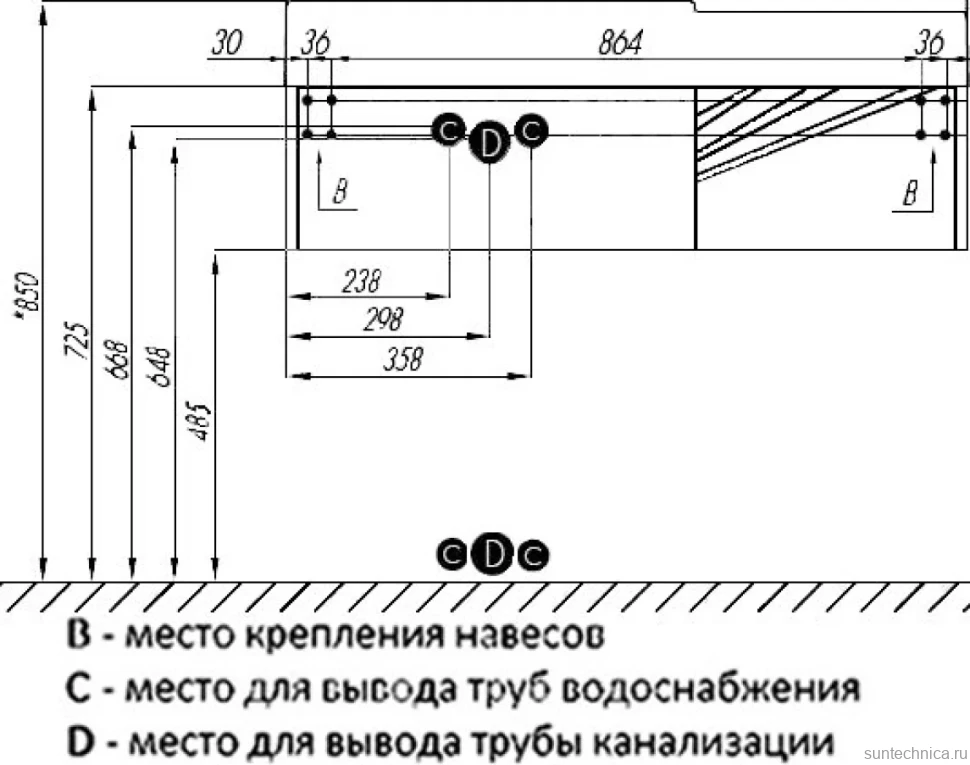 Тумба с раковиной AQUATON Сакура 100 L, ольха наварра, белая
