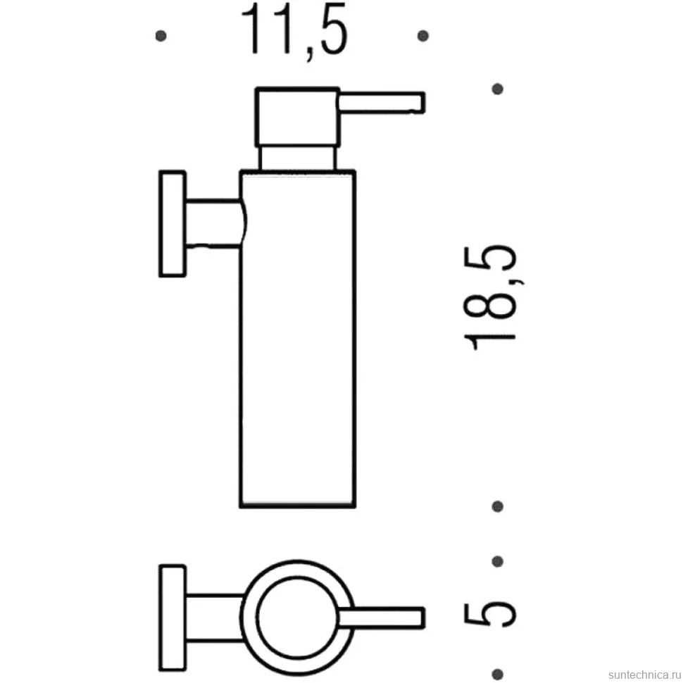 Дозатор Colombo Design Plus W4981.HPS1 нержавеющая сталь