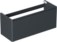 Тумба под раковину со столешницей Allen Brau Gravity 120 1 ящик, матовый антрацит, столешница белая