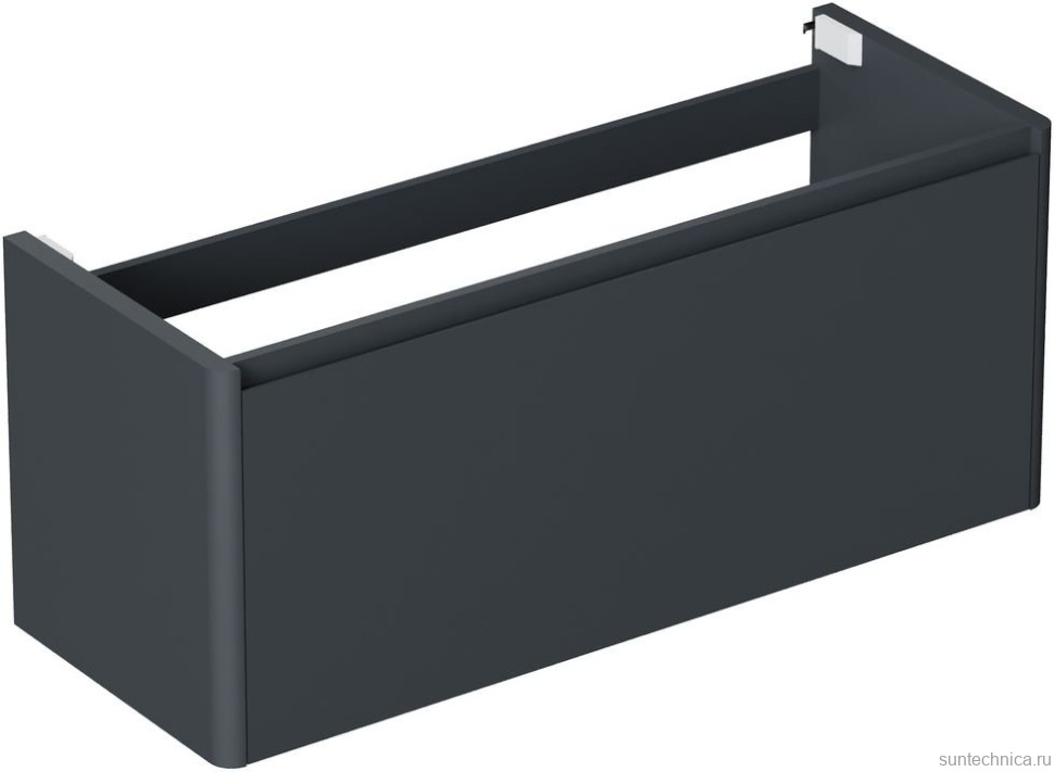 Тумба под раковину со столешницей Allen Brau Gravity 120 1 ящик, матовый антрацит, столешница белая