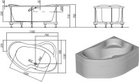 Акриловая ванна Kolpa San Lulu 5008-01 170x110 L