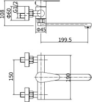 Смеситель для кухни Fashun A54615 сатин