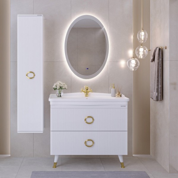 Мебель для ванной комнаты Grossman Атрио 105 белый глянец