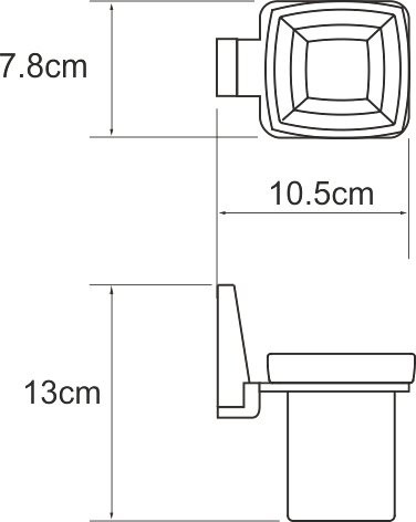Набор Стакан Wasserkraft Lopau K-6028 + Дозатор K-6099