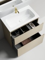 Тумба с раковиной Sancos Folk Floor 80 напольная, капучино, раковина CN7012