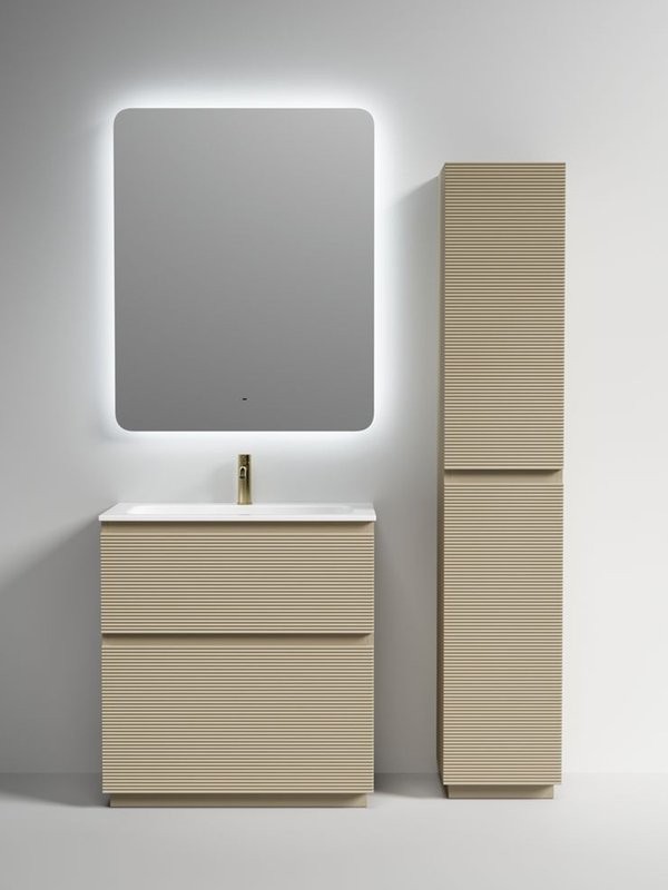 Тумба с раковиной Sancos Folk Floor 80 напольная, капучино, раковина CN7012