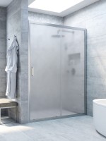 Душевая дверь в нишу Vegas Glass ZP Novo h2000 135 07 10 135 см, профиль матовый хром, стекло сатин