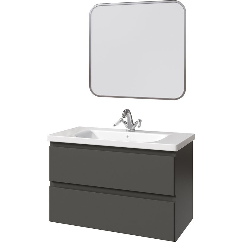 Мебель для ванной комнаты Caprigo Forte 90 подвесная, графит