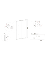 Душевой уголок Veconi Rovigo RV-046 100x80x195, профиль матовый хром, стекло прозрачное