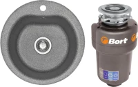 Комплект Мойка AQUATON Мида серая + Измельчитель Bort Titan Max Power FullControl Комплект Мойка AQUATON Мида серая + Измельчитель Bort Titan Max Power FullControl