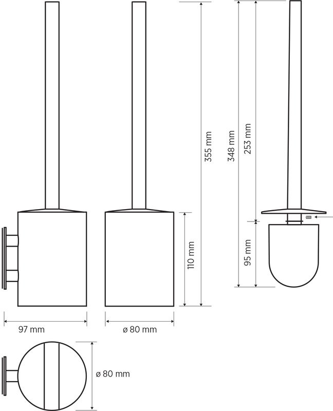 Набор Держатель Bemeta Easy 163112220 + Ершик 163113060