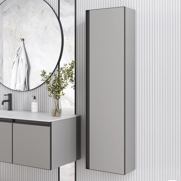 Шкаф-пенал для ванной Armadi Art Quatro luna, профиль anthracite