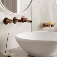 Смеситель для раковины Wasserkraft Paar 8845 С ВНУТРЕННЕЙ ЧАСТЬЮ, розовое золото PVD