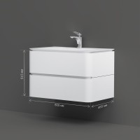 Тумба под раковину без столешницы AM.PM Sensation 80 подвесная, белый глянец