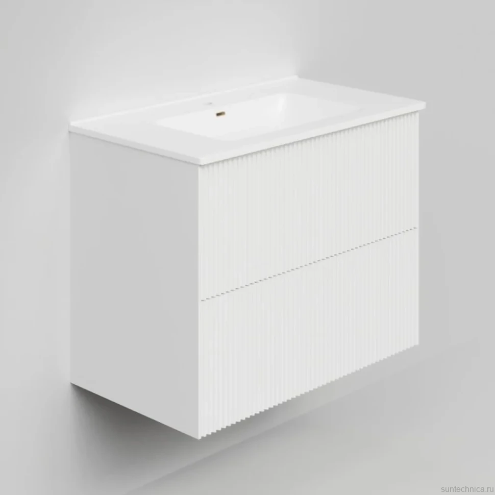Тумба с раковиной La Fenice Terra Twin 80 подвесная, bianca, раковина Slim Line 80 см