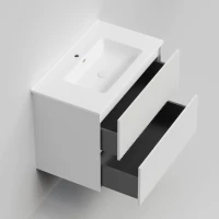 Тумба с раковиной La Fenice Terra Twin 80 подвесная, bianca, раковина Slim Line 80 см