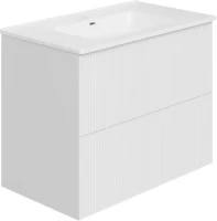 Тумба с раковиной La Fenice Terra Twin 80 подвесная, bianca, раковина Slim Line 80 см